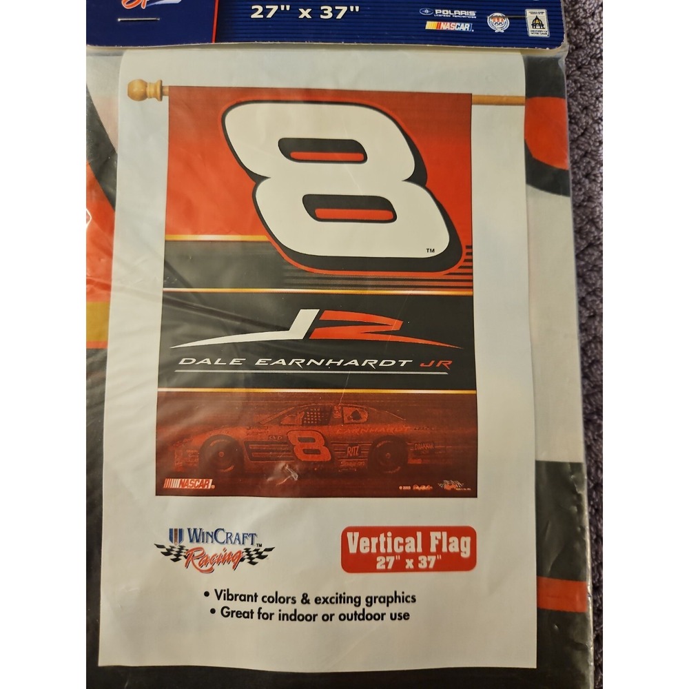 NASCAR Dale Earnhardt Jr 8 Vertical Flag 27x37 WinCraft USA 2002 New